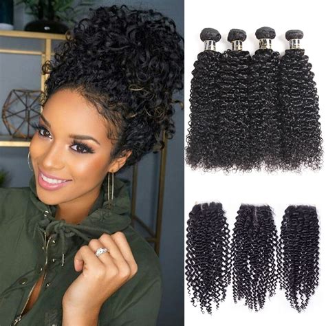 Joedir Hair Brazilian Afro Kinky Curly Human Hair Weave Non Remy Hair Extensions Bundles With