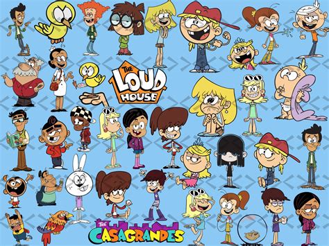 The Loud House And The Casagrandes Instant Download Cartoon Svg Outline Cartoon Png Cartoon