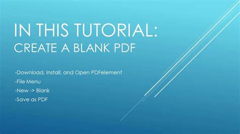 how to create blank pdf files youtube