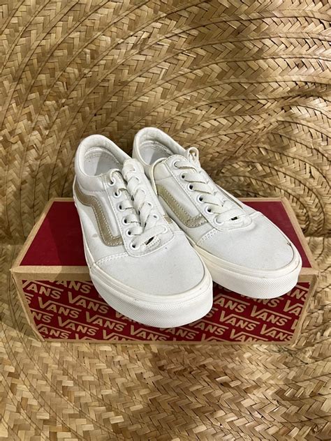 Vans Nude And Gold Classic Sneakers Women S Fashion Footwear