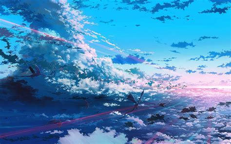 Anime Sky Wallpapers Top Free Anime Sky Backgrounds Wallpaperaccess