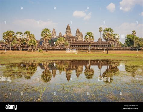 Angkor Wat Cambogia Uno Il Più Grande Monumento Religioso Del Mondo