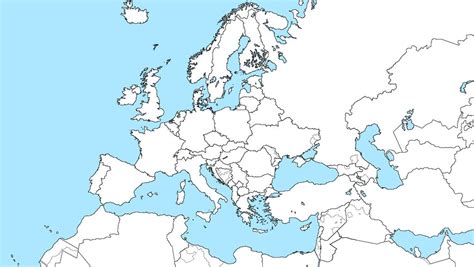 Blank Map Of Europe World Map With Countries