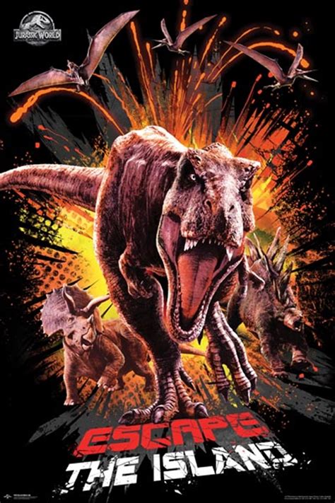 Buy Jurassic World Fallen Kingdom Escape The Island Poster In Posters