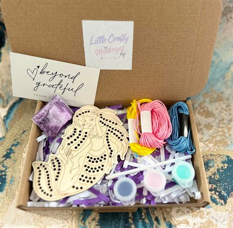 Paint Your Own Mermaid Sewing Kit Craft Supplies Activity Etsy