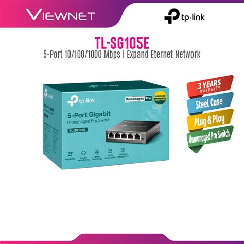 Tp Link Ggb 5 Port Easy Smart Switch Tl Sg105e