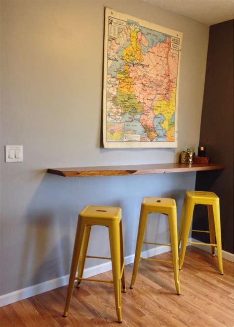 Frame in the breakfast bar with 2x4s. Floating Breakfast Bar, wall mounted breakfast bar ...