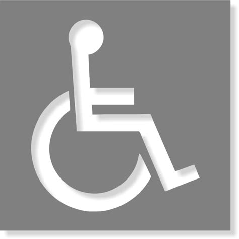Handicapped Symbol Mylar Stencil 6 X 6 Custom Signs