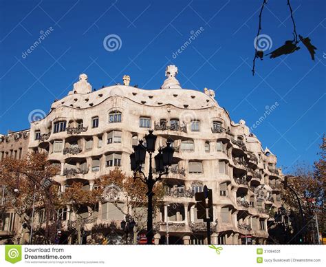 Casa Mila Or La Pedrera Architect Antonio Gaudi Barcelona Spain