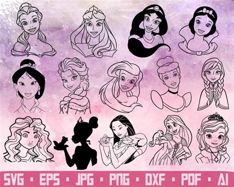 14 Disney Princesse Disney Princesse Princesse Svg Etsy