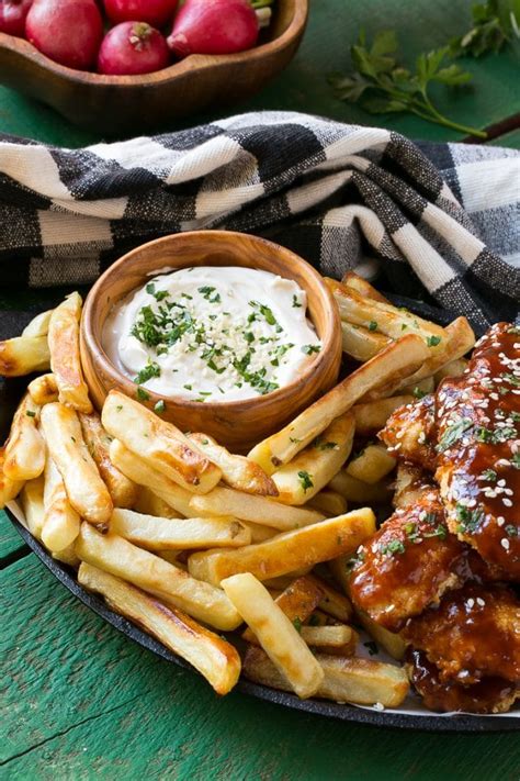 Oct 19, 2020 · 2. Baked Sesame Chicken Fingers with Fries - Dinner at the Zoo