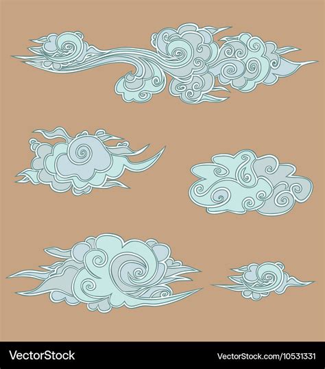 Chinese Clouds Royalty Free Vector Image Vectorstock
