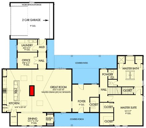 Plan 144051sca Contemporary Country Home Plan With Double Sided