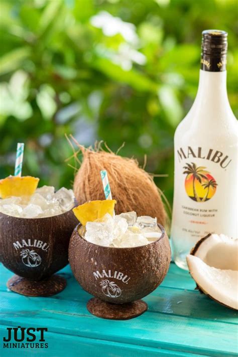 Coconut malibu rum, pineapple juice, ginger ale, and grenadine syrup will make you think you're on a tropical island with this cocktail recipe. Malibu Coconut Rum Miniature - 5cl in 2020 | Malibu ...