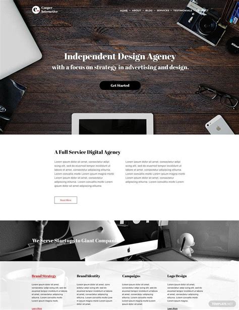 Free Graphic Design Agency Website Template Download In Psd Html5