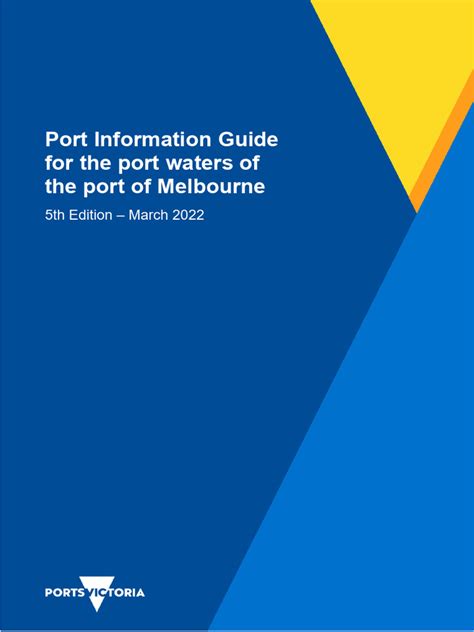 Port Information Guide Port Of Melbourne Australia Pdf Ships Port