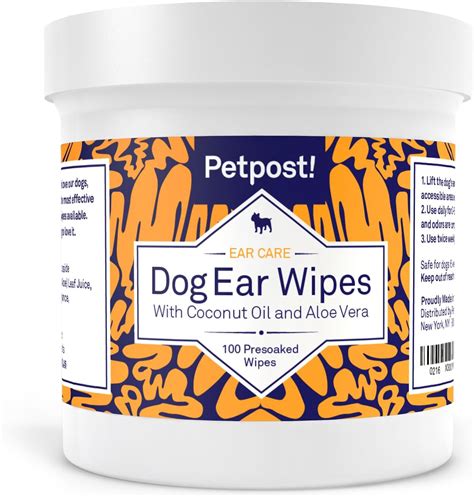 Petpost Dog Ear Cleaner Wipes 100 Ultra Soft Cotton Pads In Coconut