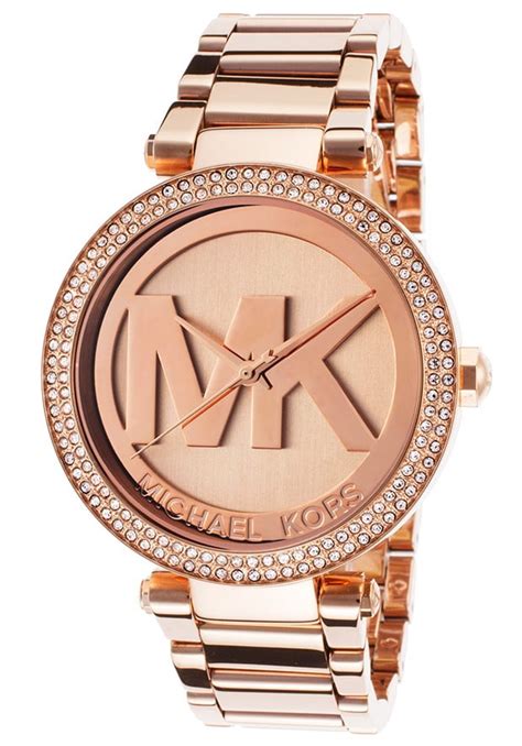 Michael Kors Womens Parker Rose Gold Tone Watch Mk5865