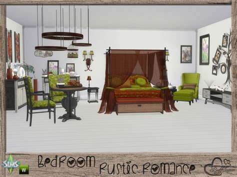 Some additional deco for the rustic romance bedroom set… have fun. The Sims Resource: Rustic Romance Bedroom by BuffSumm ...