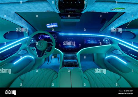 Mercedes Benz EQS Futuristic Interior Stock Photo Alamy