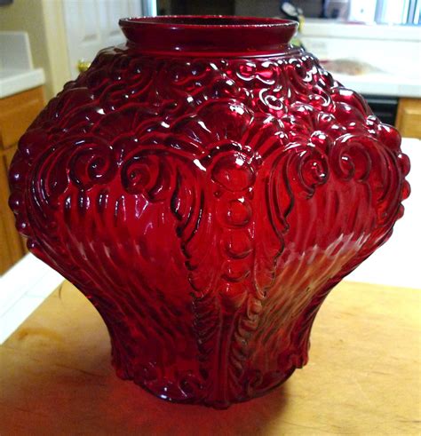 Red Glass Lamp Globe Collectors Weekly