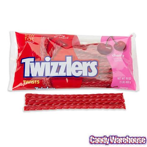 Twizzlers Cherry Licorice Twists 16 Ounce Bag Candy Warehouse