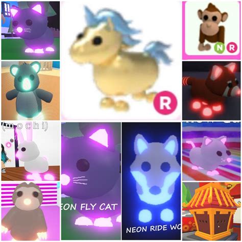 Adopt Me Pets Mega Neon Fly Ride Chicken Roblox In Game Accessories Pet