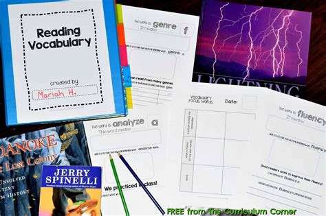 Reading Academic Vocabulary Booklet The Curriculum Corner 4 5 6