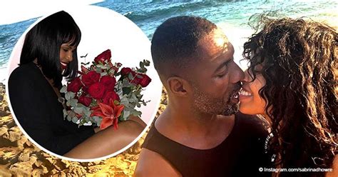 Idris Elbas Fiancee Shares Romantic Pic Of The Couple On The Beach Shows Off Her Valentines T