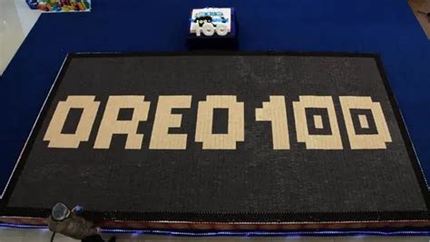 largest cookie mosaic record is broken in china to celebrate 100th anniversary of oreo biscuits