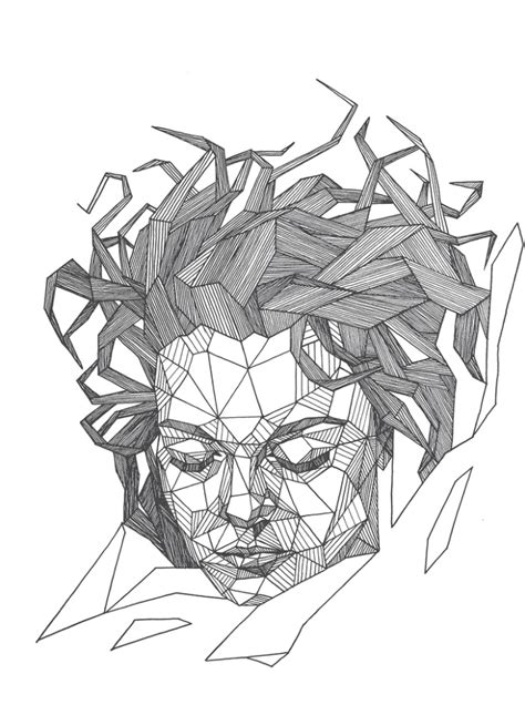 Diana Katsko Straight Lines Geometric Drawing Mandala Design Art