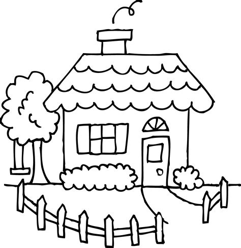 Schoolhouse Coloring Page Printables Gingerbread House Coloring