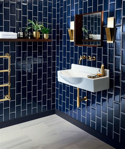 Shocking blue bathroom tiles style victorian floor tile gallery. Bold Colorful Bathroom Tile | Centsational Style