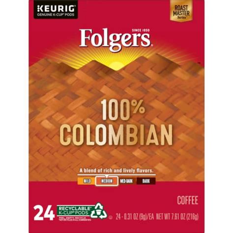 Folgers® 100 Colombian Medium Roast K Cup Coffee Pods 24 Ct Fred Meyer
