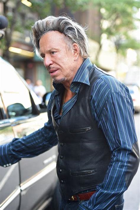 Mickey Rourke Steps Out With Bizarre Hairpiece