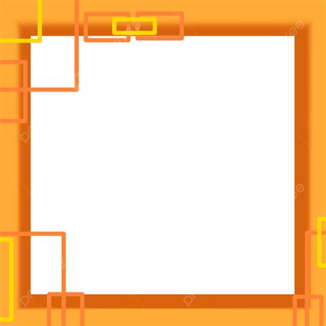 Square Frame Orange Yellow Square Frame Yellow Png Transparent