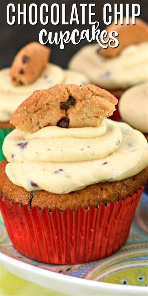 Chocolate Chip Cookie Dough Cupcakes With Cookie Dough Frosting