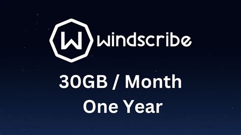 Windscribe Vpn 30gbmonth Free Code For A Year Youtube