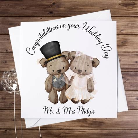 Personalised Wedding Card Newlywed Card Card For Couple