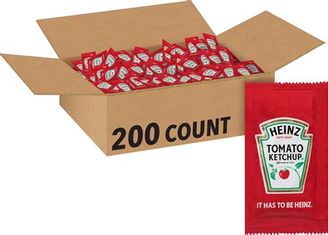 Heinz Ketchup Packet 200 Case Amazonca Grocery And Gourmet Food
