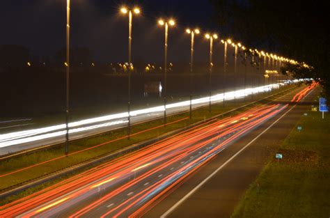 Fotos Gratis Ligero La Carretera Blanco Coche Noche Autopista