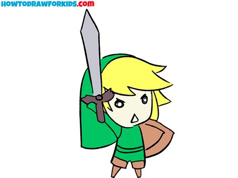 link how to draw how to draw link step by step drawing