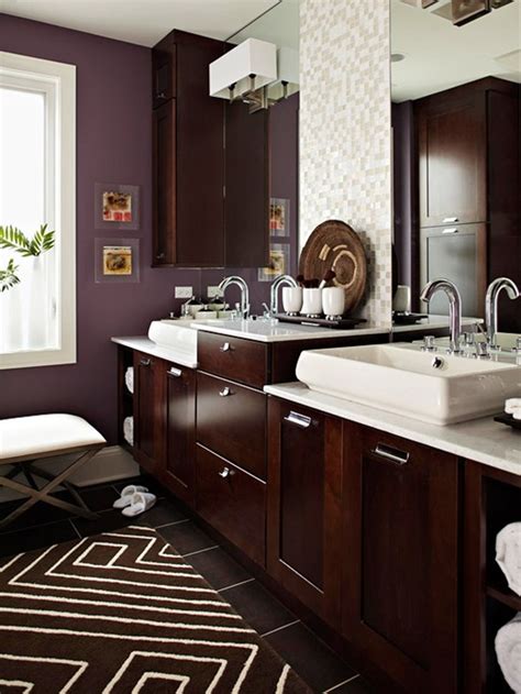 A purple bathroom will add character to your entire home. Decorating with… Purple! | Centsational Style