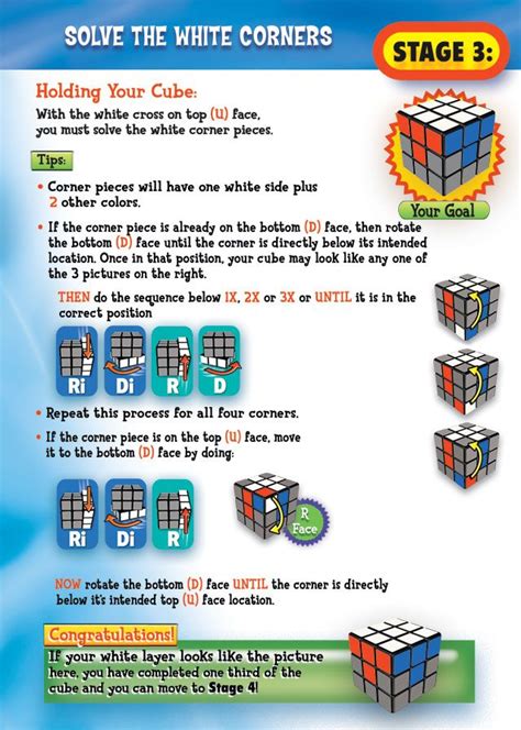 Rubiks 3x3 Solving Guide Stage 3 Page 4 Solving A Rubix Cube Rubiks