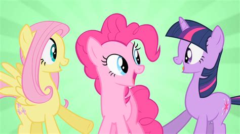 Image Happy Fluttershy Pinkie Pie And Twilight S01e25png My Little