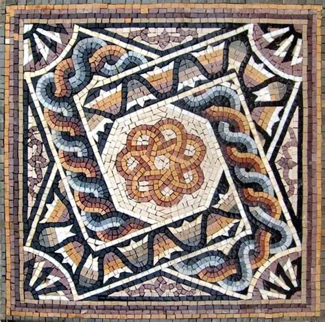 Multi Colored Mosaic Art Pompeii Geometric Mozaico