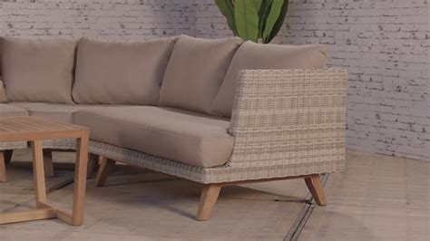 Exotan Arosa Loungeset Teak Met Wicker I Tuinmeubelen Nl Youtube