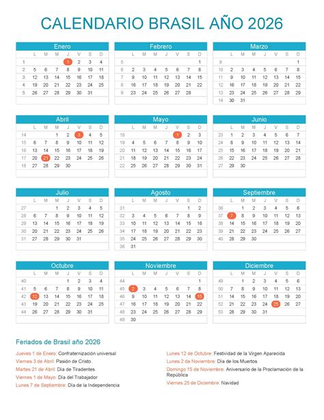 Calendario 2026 Com Feriados