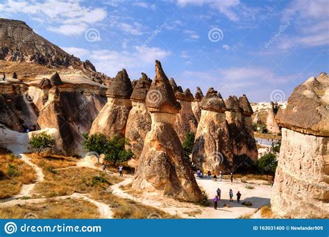 Cappadocia Turkey Scenic View Of The Pillars Of Weathering In The