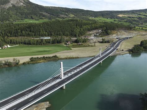First Extradosed Bridge In Norway Harpe Bru In Gudbrandsdalen Norway